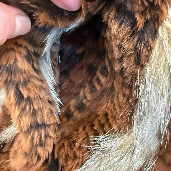 Cedrics Real Fur Feather Vest Brown Medium - Picture 11 of 11